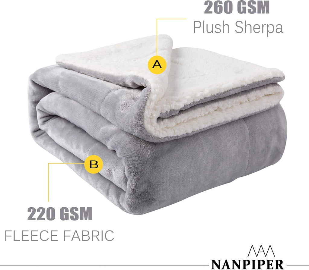 Microfiber Sherpa Fleece Blanket
